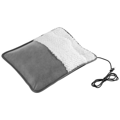 Electric Foot Heating Pad Soft Plush Foot Warmer Heater Household Foot Warming Mat Washable Non-Slip Hot Compress Feet Warmer