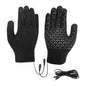 Electric Heated Gloves Touch Screen Outdoor Riding Skiing Mitten USB Heated Gloves for Backpacking Mountaineering (no battery)